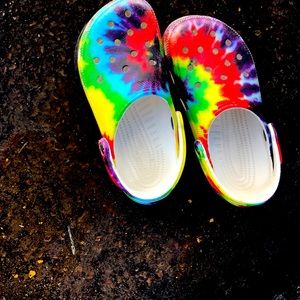 Rainbow crocs
